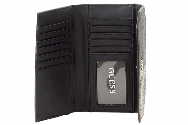  Guess Women's Casey Crocodile Embossed Slim Clutch Tri-Fold Wallet 