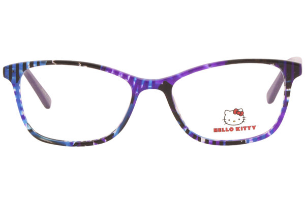  Hello Kitty HK-341 Eyeglasses Youth Kids Girl's Full Rim Rectangle Shape 