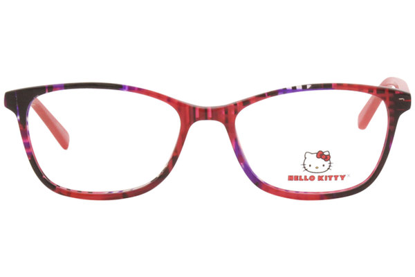  Hello Kitty HK-341 Eyeglasses Youth Kids Girl's Full Rim Rectangle Shape 
