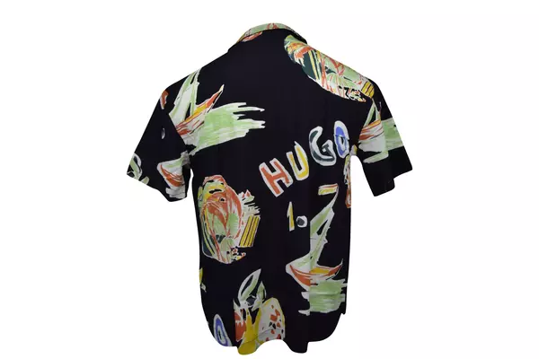  Hugo Boss Beach Relaxed Short Sleeve Shirt Men's Button Down 