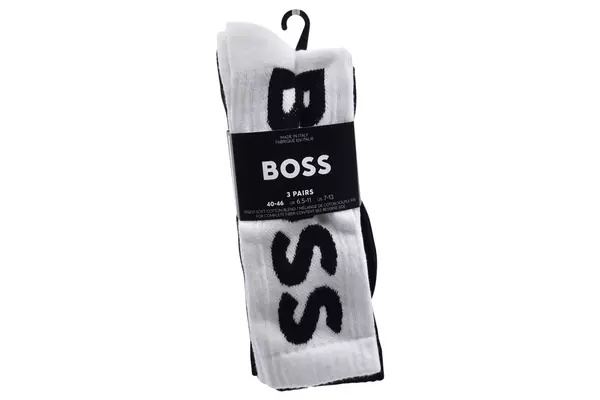  Hugo Boss Men's 3-Pairs Short Socks Boss Large Logo 