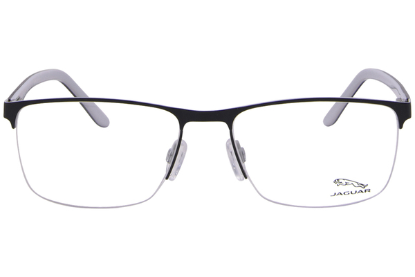  Jaguar 33605 Eyeglasses Men's Semi Rim Rectangle Shape 