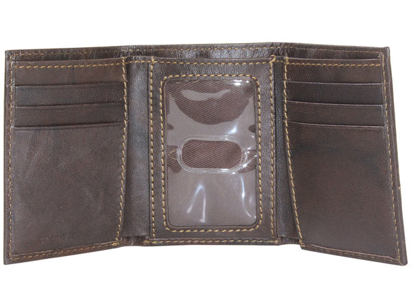  John Deere Men's Access Wallet Trifold Raised Panel Logo 