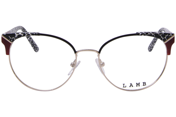  L.A.M.B. LA120 Eyeglasses Women's Full Rim Round Shape 