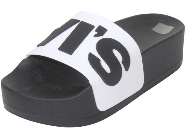  Levis Women's Split-Logo-Platform-Slide Sandals Slip-On Shoes 