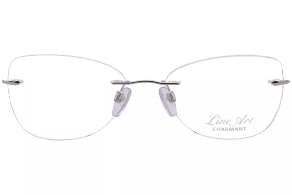  Line Art by Charmant XL2147 Eyeglasses Women's Rimless Oval Optical Frame 