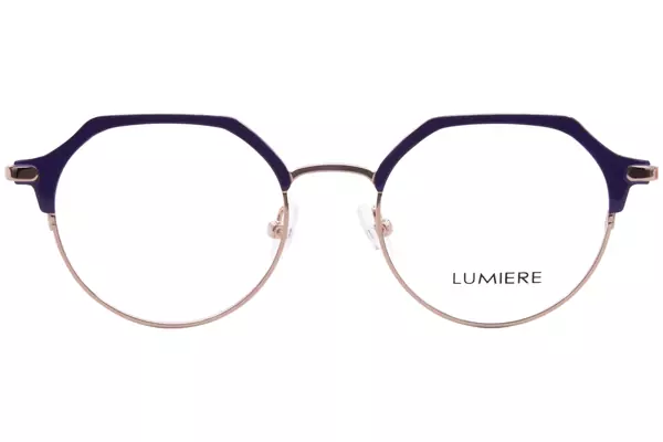  Lumiere 6904 Eyeglasses Women's Semi Rim Round Shape 