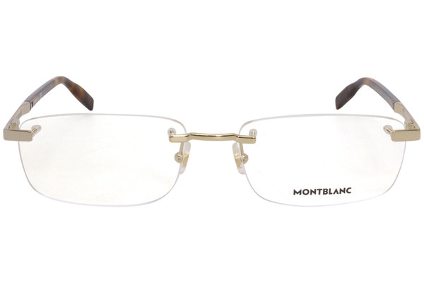  Mont Blanc MB0023O Eyeglasses Men's Rimless Rectangular Optical Frame 