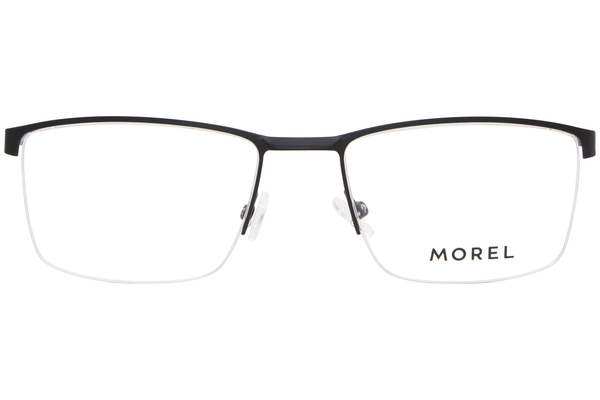  Morel Halley-4 Eyeglasses Men's Semi Rim Rectangle Shape 