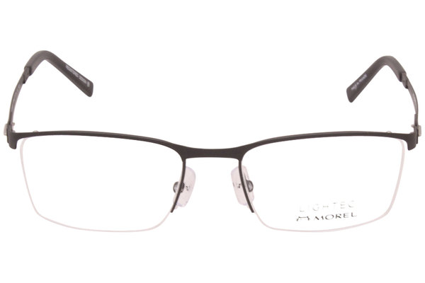  Morel Lightec 30040L Eyeglasses Men's Semi Rim Rectangular Optical Frame 