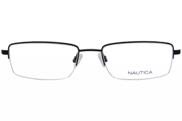  Nautica N7299 Eyeglasses Men's Semi Rim Rectangle Shape 
