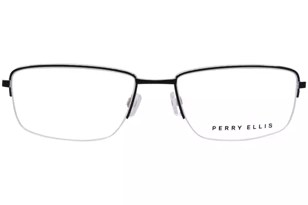  Perry Ellis PE504 Eyeglasses Men's Semi Rim Rectangle Shape 