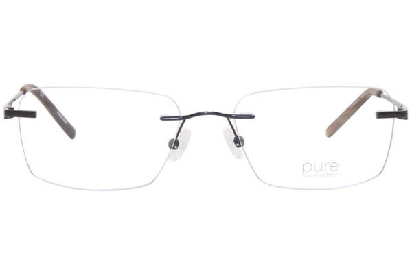  Pure Airlock Refine Eyeglasses Rimless Rectangle Shape 