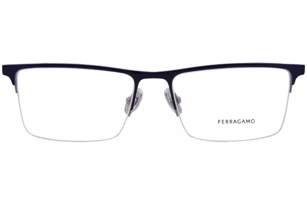  Salvatore Ferragamo SF2586 Eyeglasses Men's Semi Rim Rectangle Shape 