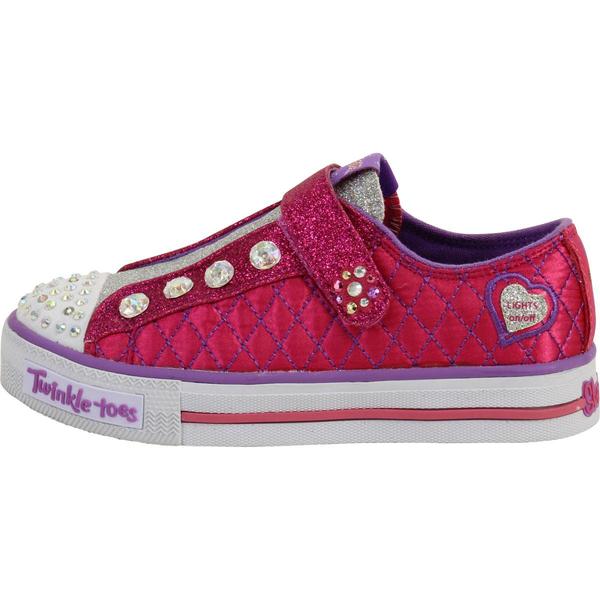  Skechers Little Girl's Sparkly Jewels Limited Edition Light Up Sneakers Shoes 