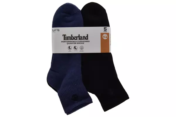  Timberland Men's 5-Pairs Rivington Quarter Socks 