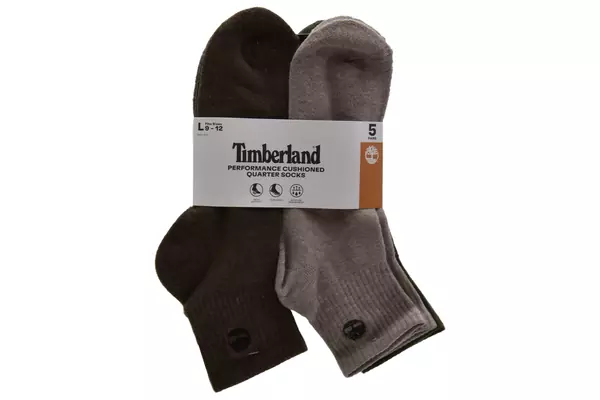  Timberland Men's 5-Pairs Rivington Quarter Socks 