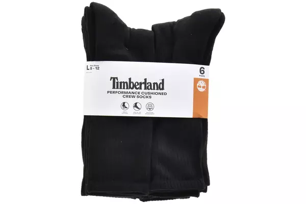  Timberland Men's 6-Pairs Millboro Crew Pro Socks 