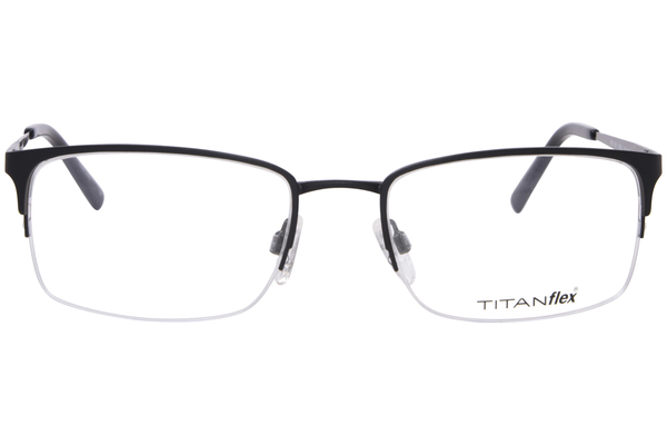  TitanFlex M1009 Eyeglasses Men's Semi Rim Rectangle Shape 