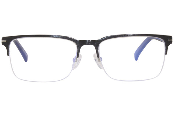  Tumi VTU024 Eyeglasses Men's Semi Rim Rectangular Optical Frame 