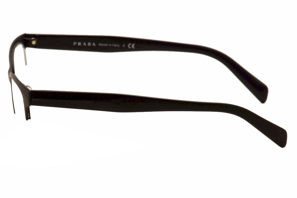 Prada Eyeglasses Plaque VPR54R VPR/54R Semi Rim Optical Frame | JoyLot.com