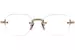 Akoni Juno-One AKX-308 Titanium Eyeglasses Rimless Square Shape
