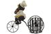 Bistro Chef On A Bicycle Wine Bottle Holder