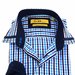 Brio Milano Men's Strip Trim Collar Plaid Button Up Dress Shirt