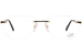 Cazal 7102 Titanium Eyeglasses Men's Rimless Rectangle Shape