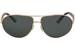 Chopard Men's SCHA57 SCHA/57 Fashion Pilot Polarized Sunglasses