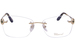 Chopard VCHF86S Titanium Eyeglasses Women's Rimless Rectangle Shape