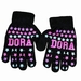 Dora The Explorer Star & Stripes Girl's Hat & Gloves Set Sz. 4-7