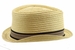 Dorfman Pacific Men's Braided Straw Diamond Crown Trilby Hat