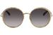 Elie Saab Women's ES016S Round Swarovski Crystals Sunglasses 58mm