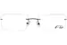 Flair Pcms Eyeglasses Men's Rimless Rectangle Shape
