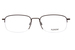 Flexon H6082 Eyeglasses Men's Semi Rim Rectangle Shape