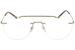 Gucci Men's Eyeglasses GG0398O GG/0398/O Rimless Optical Frame