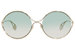 Gucci Women's Sensual Romantic GG0253S GG/0253/S Fashion Round Sunglasses