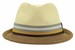 Henschel Men's 6275 Gentleman Contrast Braid Strips Straw Fedora Hat