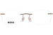 Hugo Boss 1424 Titanium Eyeglasses Men's Rimless Rectangle Shape