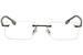 Hugo Boss 1011 Eyeglasses Men's Rimless Rectangle Shape