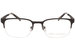 John Varvatos V163 Eyeglasses Men's Half Rim Rectangular Optical Frame