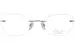 Line Art by Charmant XL2147 Eyeglasses Women's Rimless Oval Optical Frame
