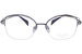 Line Art by Charmant XL2161 Eyeglasses Frame Women's Half Rim Cat Eye Titanium