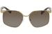 Michael Kors August MK1018 MK/1018 1145T5 Pale Gold Square Sunglasses 56mm