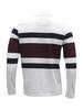 Nautica Men's Shipman Rugby Stripe Long Sleeve Cotton Polo Shirt