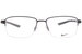 Nike 8141 Eyeglasses Men's Semi Rim Rectangle Shape