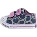 Skechers Toddler Girl's Twinkle Toes Glitter Heart Light Up Sneakers Shoes