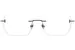 Tom Ford FT5934-B Eyeglasses Men's Rimless Rectangle Shape