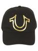 True Religion Men's Metallic Horseshoe Cotton Strapback Baseball Cap Hat